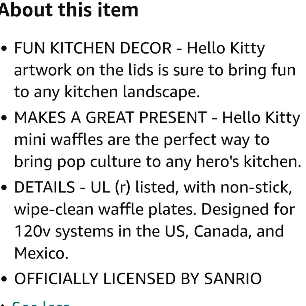 Hello Kitty Logo Waffle Maker - Picture 3 of 4